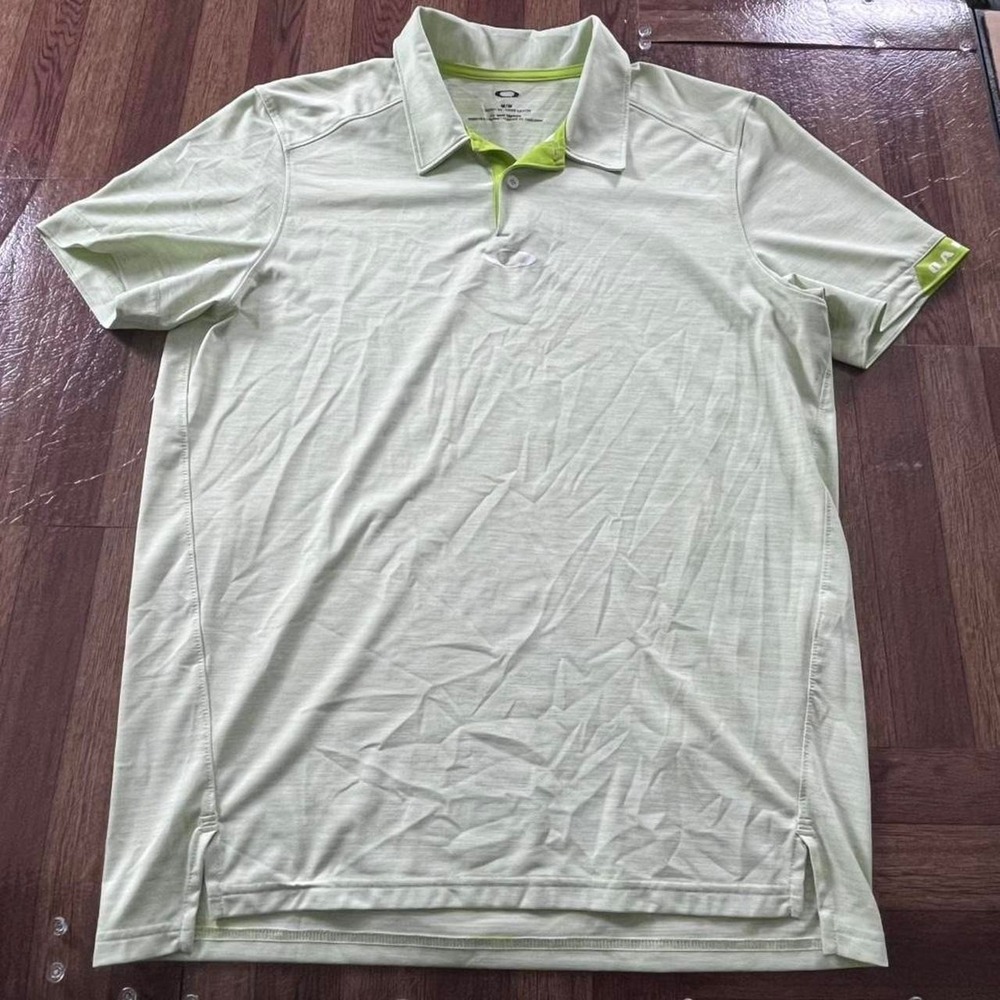 Oakley Green Retro‎ Tech Hydrolix Sportswear Golf Polo Shirt Medium